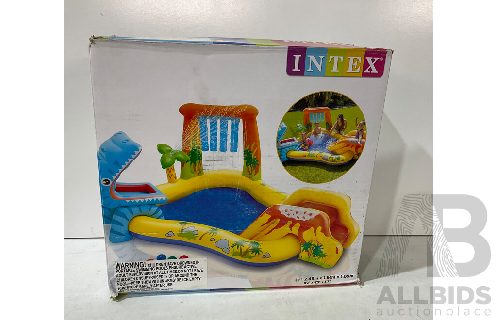 INTEX Wet Set Dinasour Collection - INTEX Inflatable Pool - Lot of 2 - Estimated Total ORP $149.99