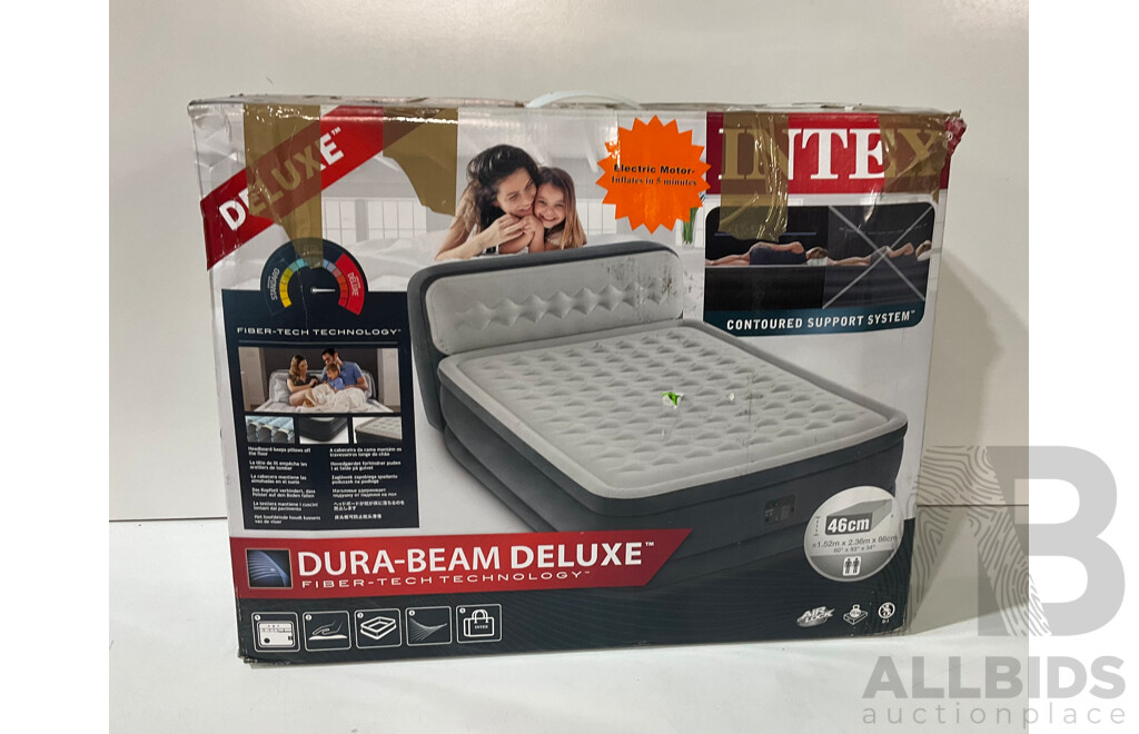 INTEX Dura-Beam Deluxe Air Bed - BESTWAY Fortech Airbed (Q) - Lot of 2 - Estimated Total ORP $250.00