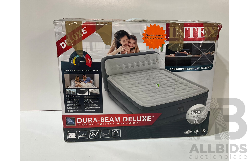 INTEX Dura-Beam Deluxe Air Bed - BESTWAY Fortech Airbed (Q) - Lot of 2 - Estimated Total ORP $250.00