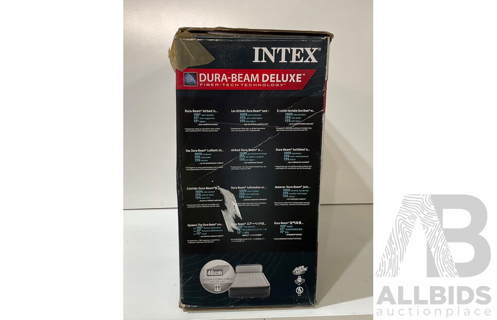 INTEX Dura-Beam Deluxe Air Bed - BESTWAY Fortech Airbed (Q) - Lot of 2 - Estimated Total ORP $250.00