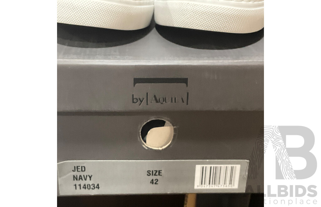 AQ by Aquila JED - UK Size 42 (Blue) X 2 - AQ by Aquila JED - UK Size 42 (Black) X 2 - Lot of 4 - Total ORP $600.00
