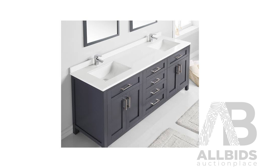OVE DECORS Lakeview Dark Charcoal Vanity 1830mm - ORP $1,299.97