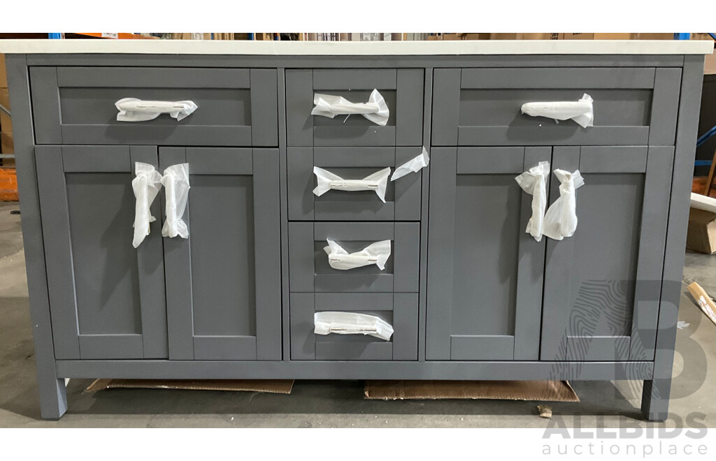 OVE DECORS Lakeview Dark Charcoal Vanity 1830mm - ORP $1,299.97