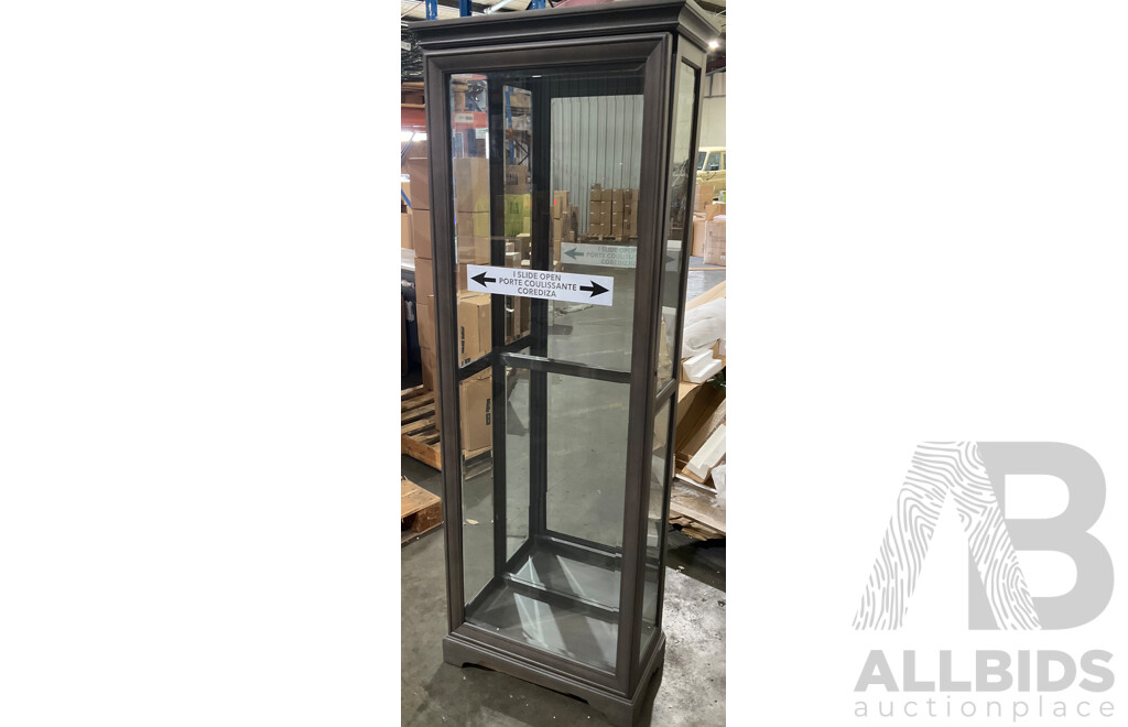 PULASKI Curio Display Cabinet With Sliding Doors 79 Inch - ORP $799.99