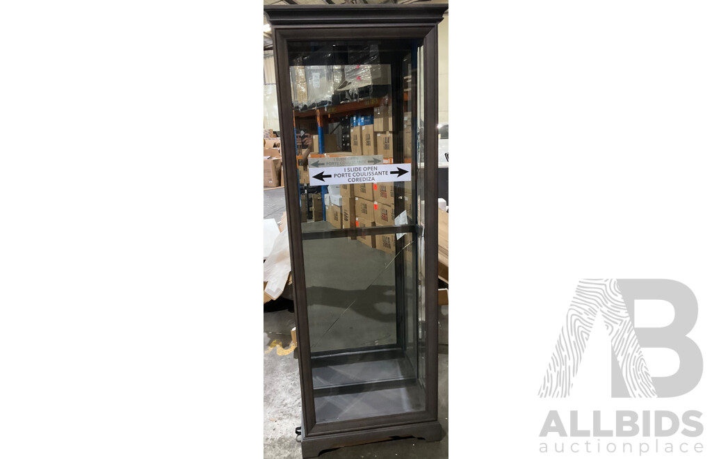 PULASKI Curio Display Cabinet With Sliding Doors 79 Inch - ORP $799.99