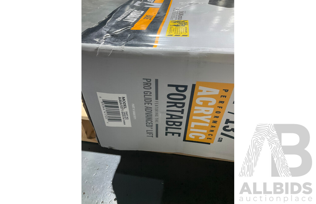 SPALDING 54Inch / 137cm Acrylic Portable Basketball Hoop - Estimated ORP $1299.99