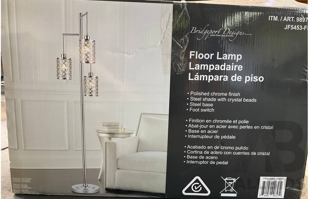 BRIDGEPORT DESIGNS Floor Lamp (JF5453-FL) - ORP $149.99