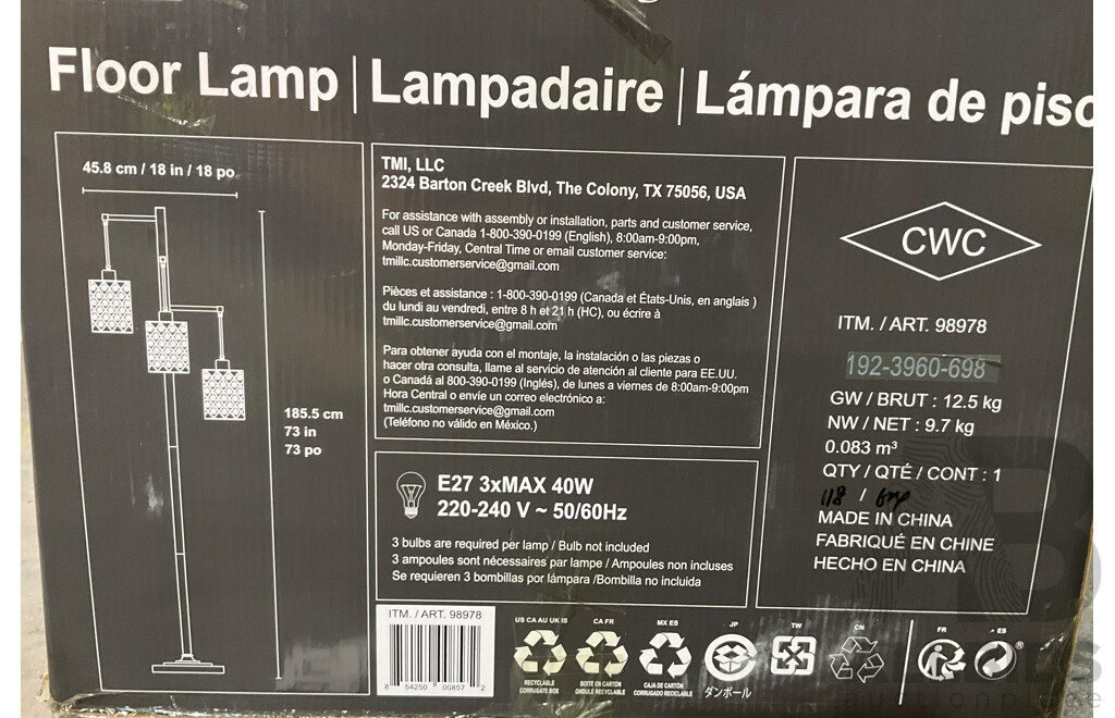 BRIDGEPORT DESIGNS Floor Lamp (JF5453-FL) - ORP $149.99