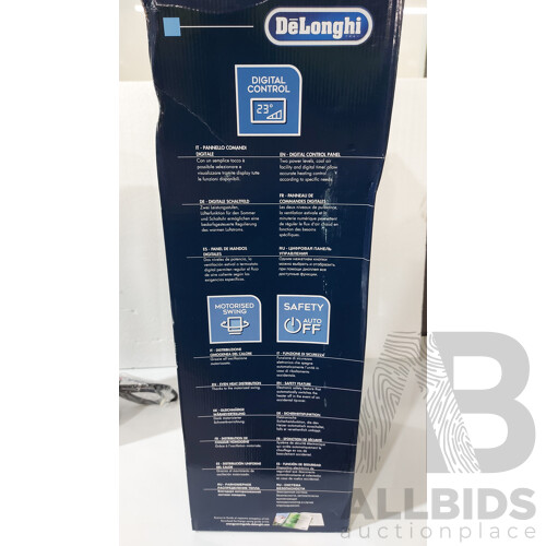 Delonghi (Hfx65v20) Tower Ceramic Fan Heater - Lot of 2 - ORP $359.98