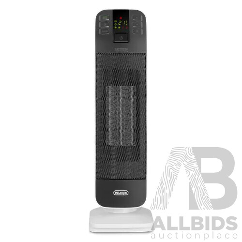 Delonghi (Hfx65v20) Tower Ceramic Fan Heater - Lot of 2 - ORP $359.98