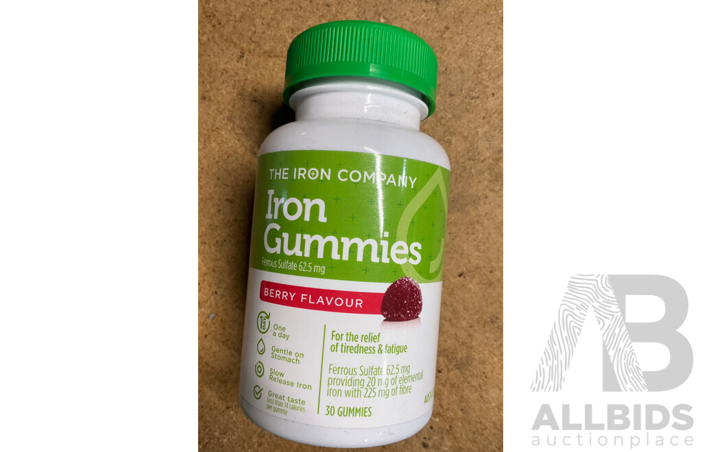 The IRON COMPANY Iron Gummies - Lot of 23 - ORP $460.00