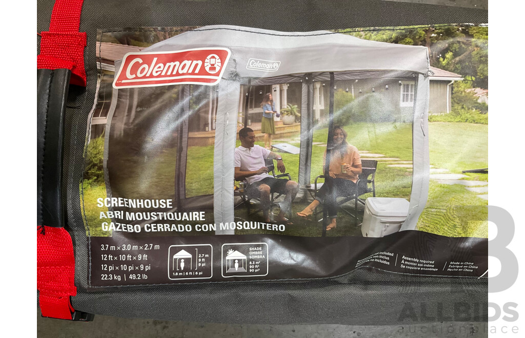 COLEMAN SCREENHOUSE ABRI MOUSTIQUAIRE GAZEBO CERRADO CON MOSQUITERO - Estimated ORP $489.99