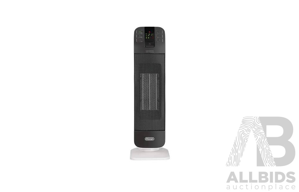 DELONGHI (HFX65V20) 2000W Ceramic Tower Fan Heater - ORP $179.00