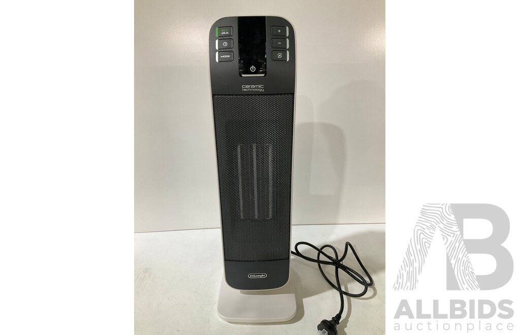 DELONGHI (HFX65V20) 2000W Ceramic Tower Fan Heater - ORP $179.00