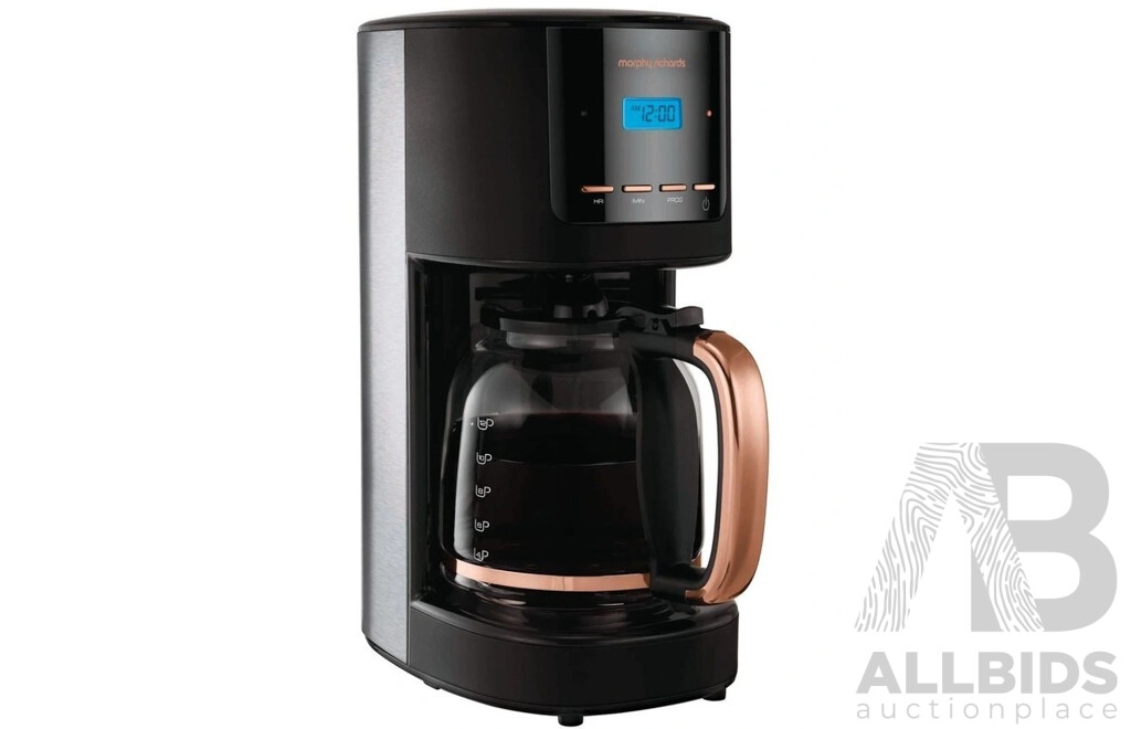 MORPHY RICHARDS Filter Cofee Machine Black/Rose Gold - Estimated ORP $149