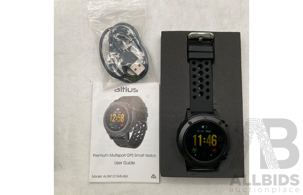 FEIT ELECTRIC Heavy Duty LED Work Light 2PACK & ALTIUS Premium Multisport GPS Smart Watch (AL-SW1315HN-BLK) - ORP $129.00