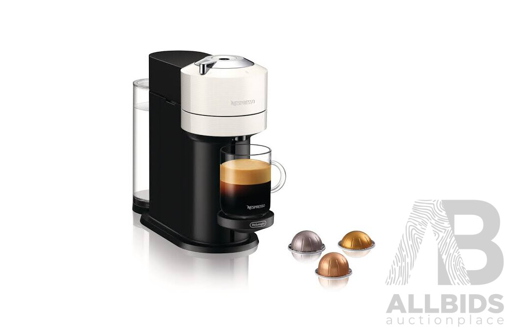 DELONGHI (ENV120W) Nespresso Vertuo Next Coffee Machine White - ORP $219.00