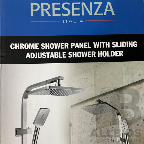 PRESENZA (QBA044) Italia Deluxe Rain Shower Head Handheld System W/ Handshower - ORP $269.99