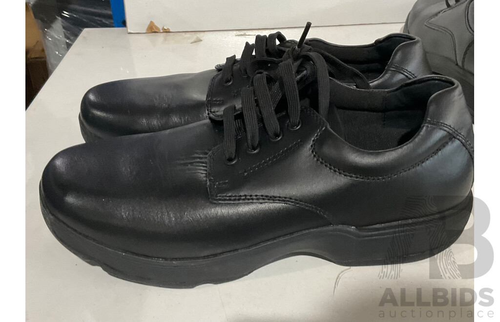 SUREFIT Black School Shoes (Size 39/40) - Lot of 3 - ORP $420.00
