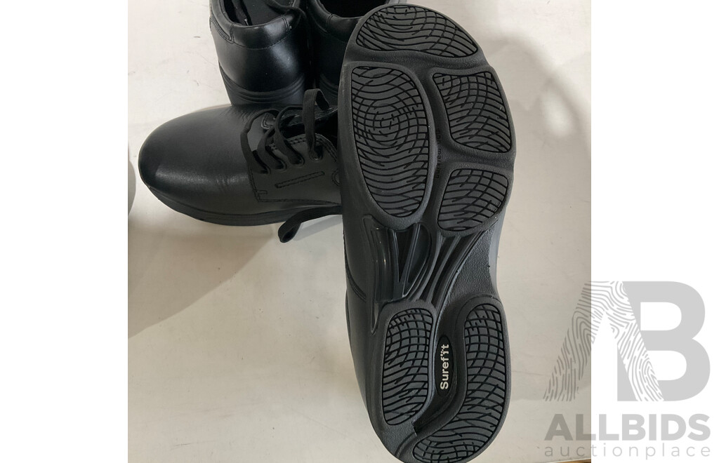 SUREFIT Black School Shoes (Size 39/40) - Lot of 3 - ORP $420.00
