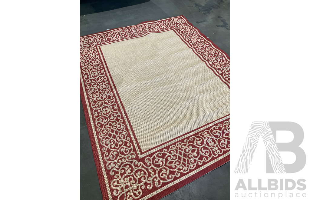 STUDIO by BROWN JORDAN - SAVANNA GRAIN RED Indoor/Outdoor RUG 238cm X 304cm - Estimated ORP $149