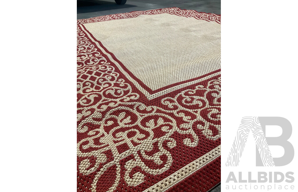 STUDIO by BROWN JORDAN - SAVANNA GRAIN RED Indoor/Outdoor RUG 238cm X 304cm - Estimated ORP $149