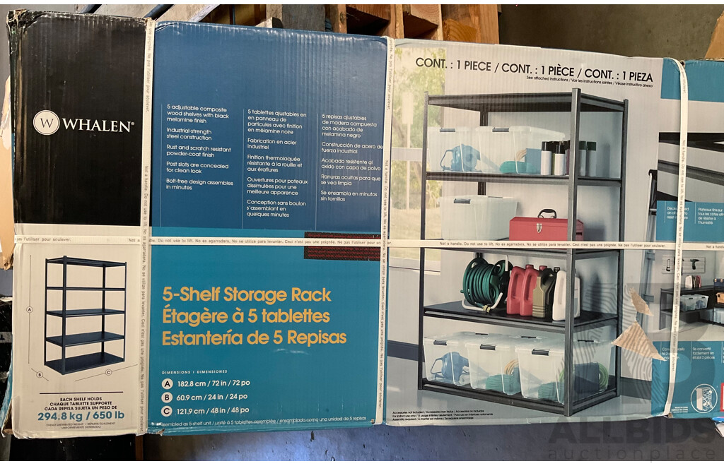 WHALEN 5 Shelf Storage Rack - Estimated ORP $229.99