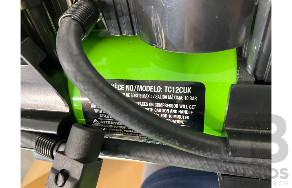 BCNAIRE TC12CUK Tyre Pump & WELLS LAMONT WorkGloves & Assorted of Car Window Wipes & Household Itmes - Lot of 14 - Estimated Total ORP $199.00