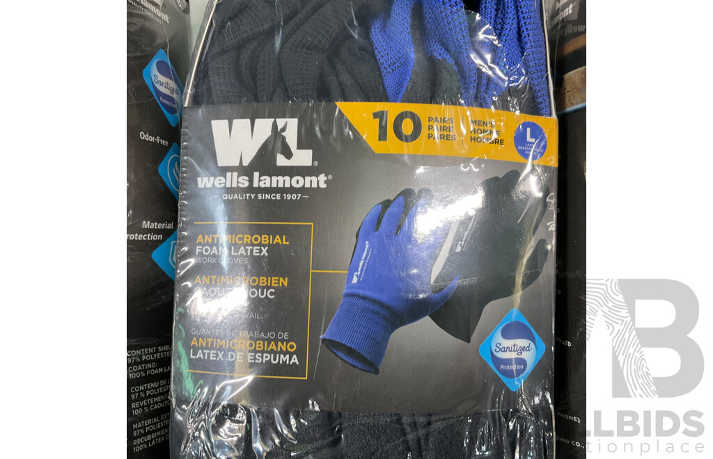 BCNAIRE TC12CUK Tyre Pump & WELLS LAMONT WorkGloves & Assorted of Car Window Wipes & Household Itmes - Lot of 14 - Estimated Total ORP $199.00