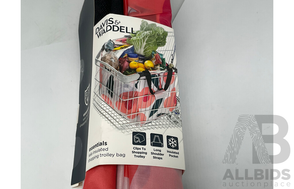 DAVIS & WADDELL - SALA - SHOPPING TROLLEY BAG - WITH INSULATED POCKET - LOT of 12 - Total ORP $258