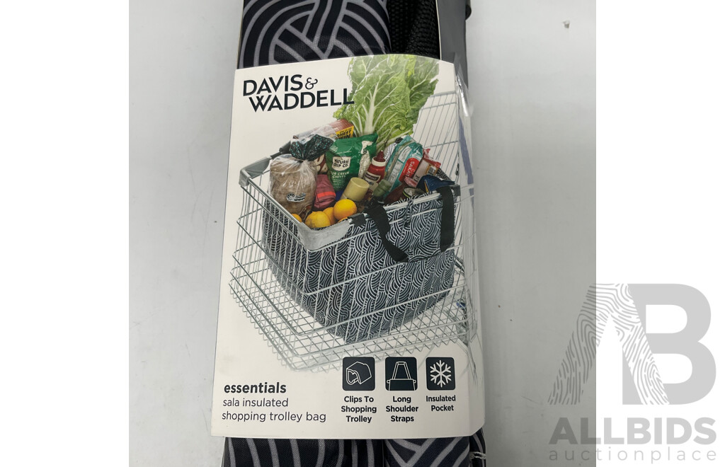 DAVIS & WADDELL - SALA - SHOPPING TROLLEY BAG - WITH INSULATED POCKET - LOT of 12 - Total ORP $258