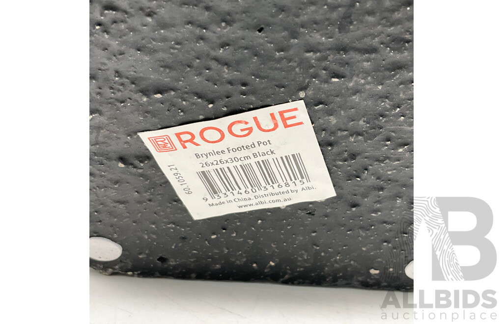 ROGUE Brynlee Footed Pot Black 30cm - LOT of 2 - Estimated ORP $139.90