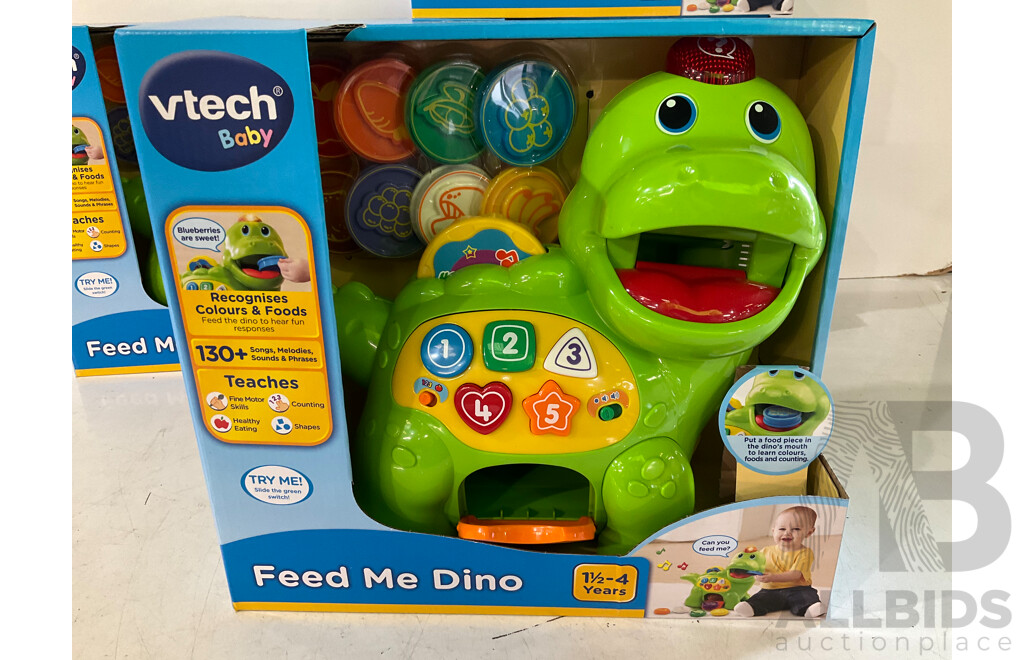 VTEC Baby Feed Me Dino Musical Toy (X4) - Total ORP $159.00