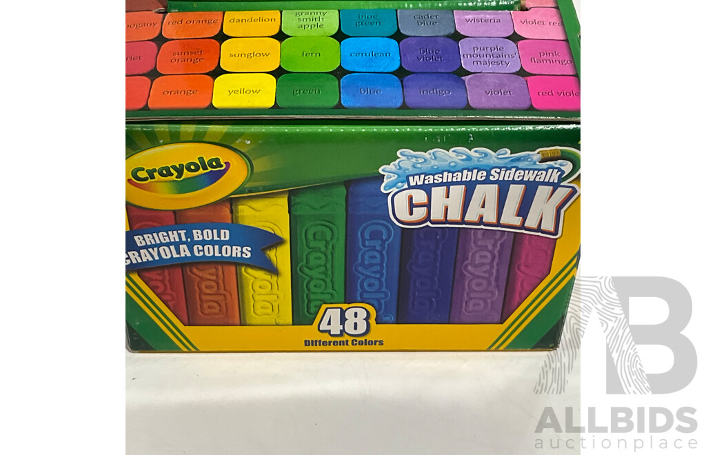 CRAYOLA Sidewalk Chalk - BLUEY (13014-00) and Friends Figuirine Set - Lot of 7 - Total Estimated ORP $180.00