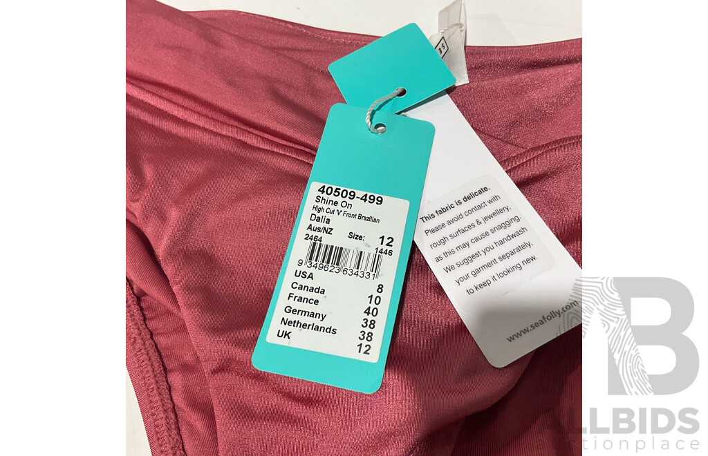 SEAFOLLY - PALM BEACH - TIDE POOL - BONDS (Sizes 8 / 10 / 12) With Tags - Assorted Women's Swimwear and Under Garments - Lot of 11 - Estimated Total ORP $790.00