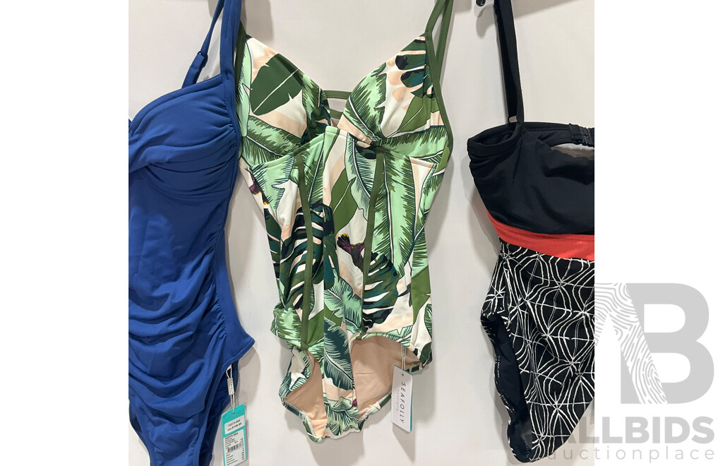 SEAFOLLY - PALM BEACH - TIDE POOL - BONDS (Sizes 8 / 10 / 12) With Tags - Assorted Women's Swimwear and Under Garments - Lot of 11 - Estimated Total ORP $790.00