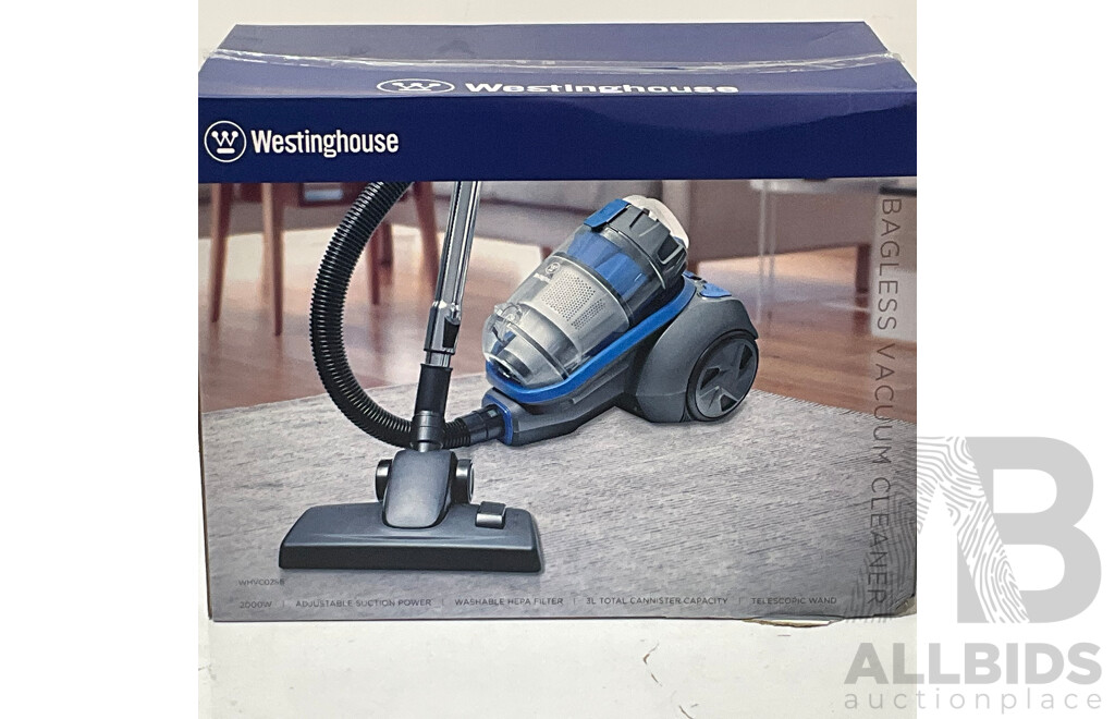 WESTINGHOUSE (WHVC02SB) 2000W Bagless Vacuum Cleaner - ORP $179.95