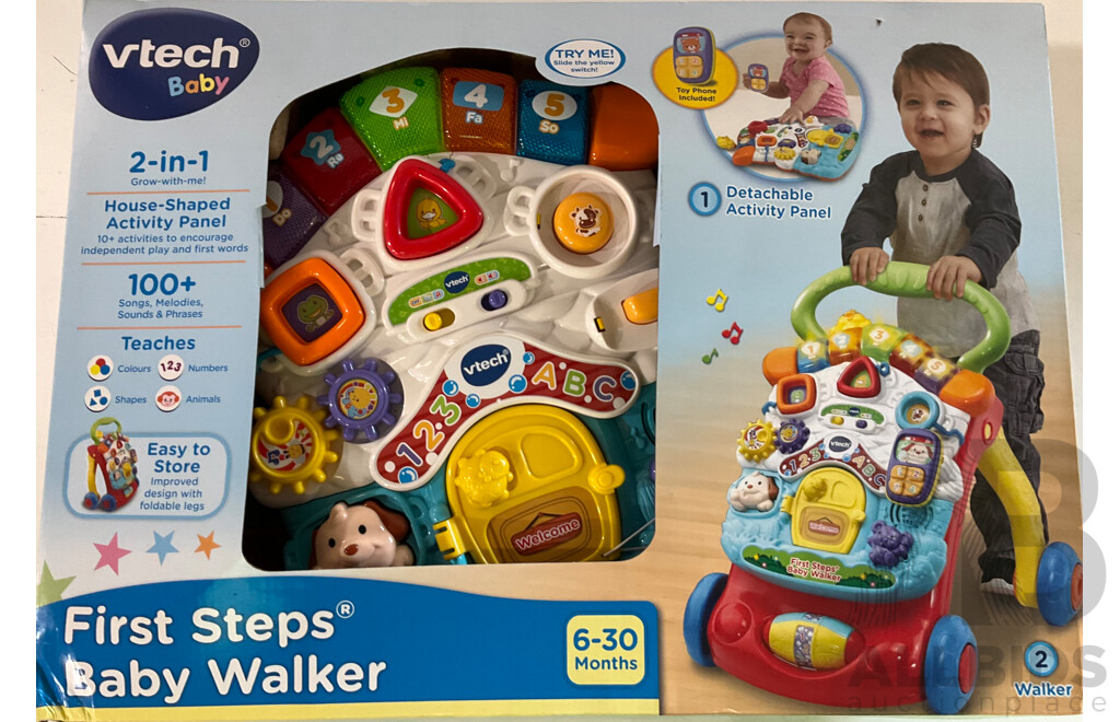 VETCH Baby Walker & Assorted of Kids Items - Lot of 8 - Estimated Total $199.00