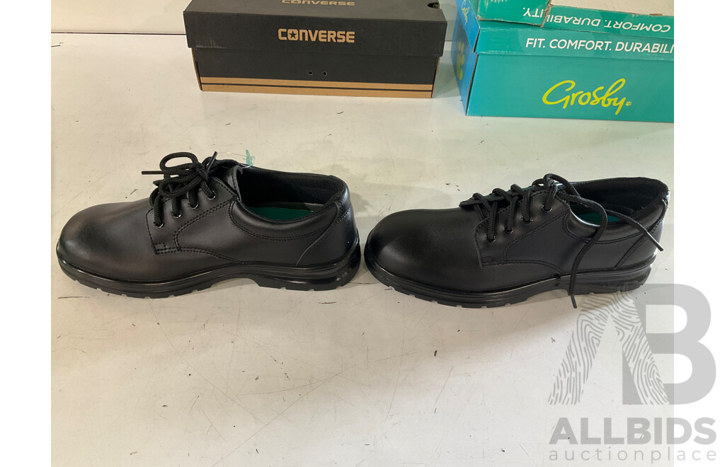 GROSBY Kids School Shoes (X2) & CONVERSE Unisex - Lot of 3 - ORP $229.99