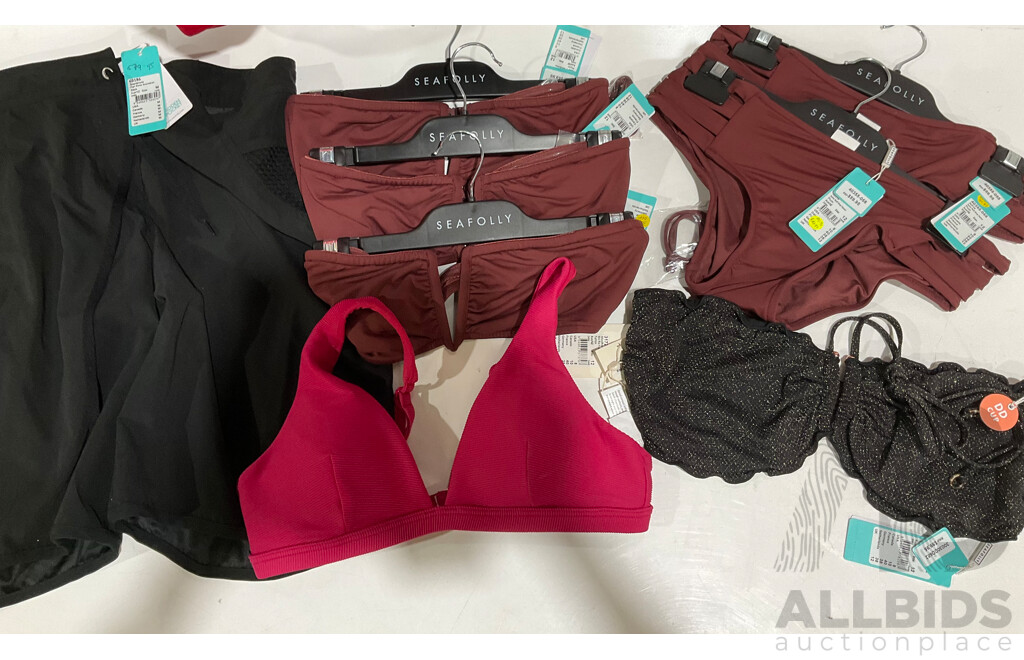 SEAFOLLY Assorted Swimwear Size 12, MILEA Assorted Swimwear Size 12 - Lot of 12 - Estimated ORP $999.99