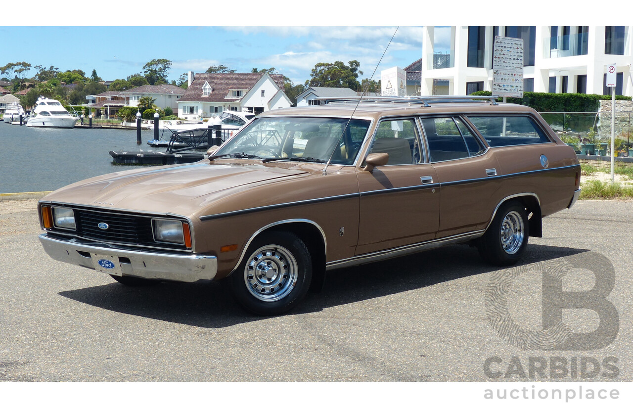 2/1977 Ford Fairmont XC 4d Wagon Antique Gold 4.9L V8 - Matching Numbers