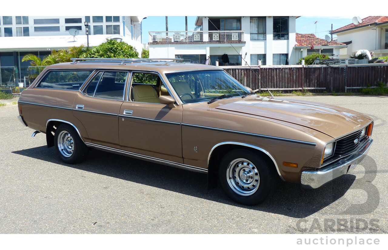 2/1977 Ford Fairmont XC 4d Wagon Antique Gold 4.9L V8 - Matching Numbers