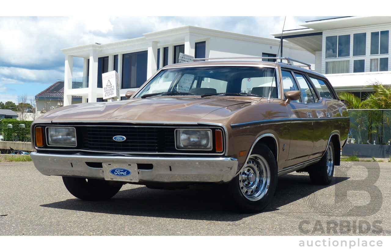 2/1977 Ford Fairmont XC 4d Wagon Antique Gold 4.9L V8 - Matching Numbers