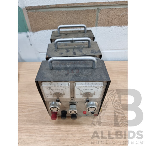 Vintage Ferrier 208-2 Electrical Test Equipment - Quantity of 3