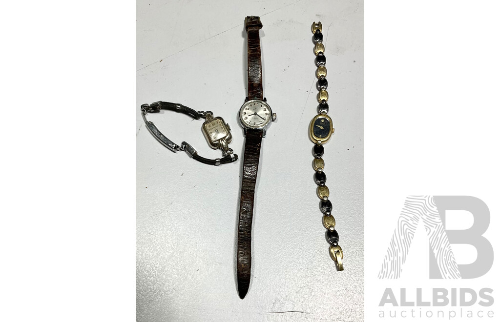 Three Women's Vintage Watches Including Movado (Switzerland), Loren 17 Jewels and Seiko