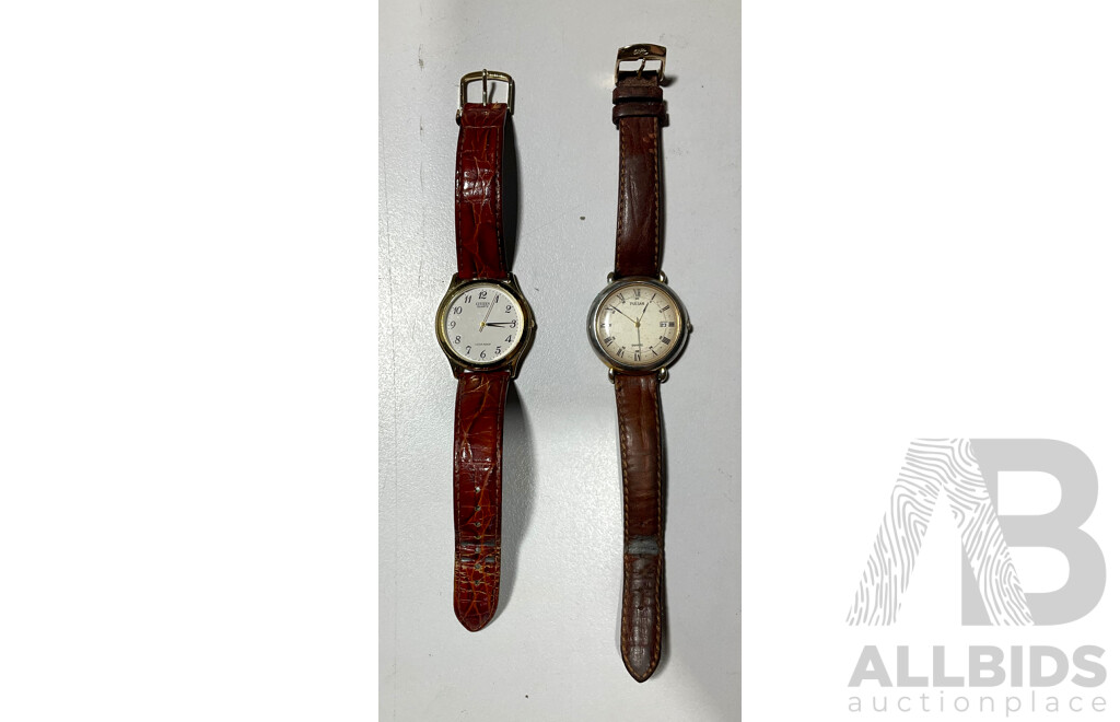 Two Women's Vintage Watches Pulsar and Citizen, Japanese Movement