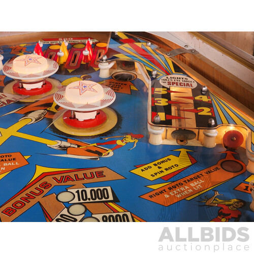 08/1977 Jet Spin (403) D. Gottlieb & Co. Electro-Mechanical Pinball Machine