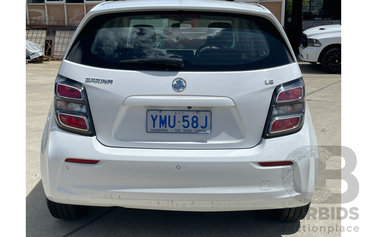 9/2018 Holden Barina LS TM 5d Hatchback White 1.6L