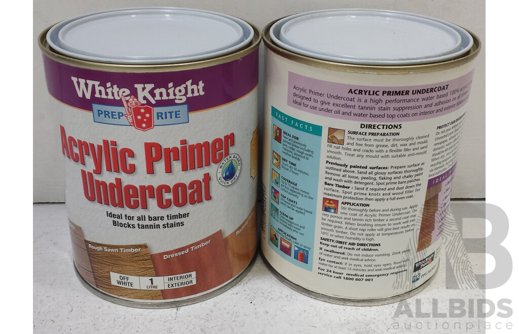 White Knight Prep Rite Acrylic Primer Undercoat 1L (Box of 12) -  ORP $598.80