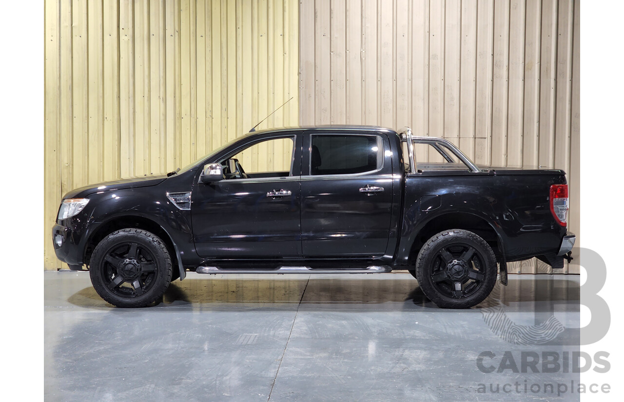 3/2012 Ford Ranger XLT 3.2 (4x4) PX Dual Cab Utility Black 3.2L Turbo Diesel